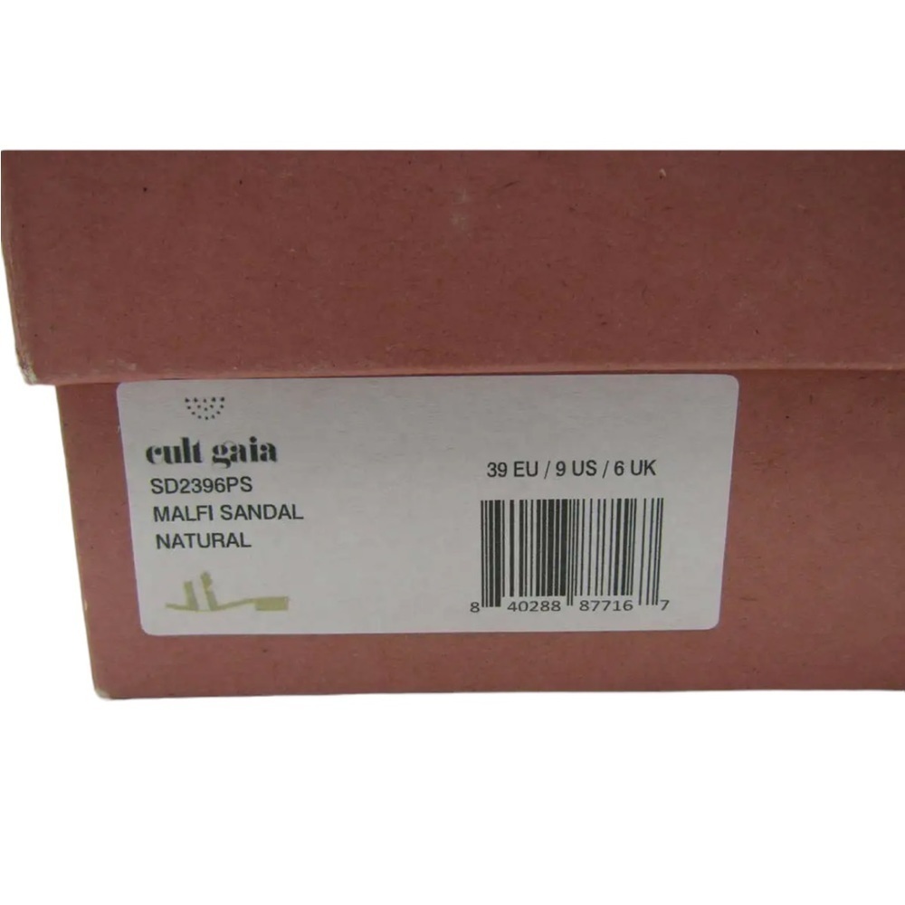 Cult Gaia Malfi Straw Trimmed PVC Sandals 9 39 - Picture 10 of 10